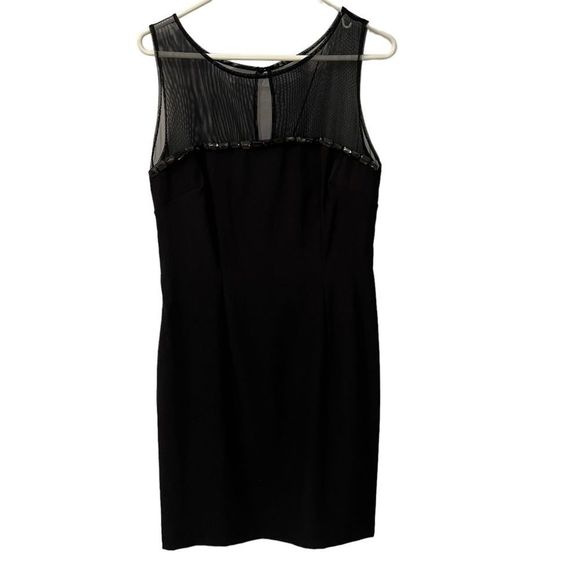 dressbarn Dresses & Skirts - Dress Barn collection sleeveless black dress with mesh around top and bottom 8